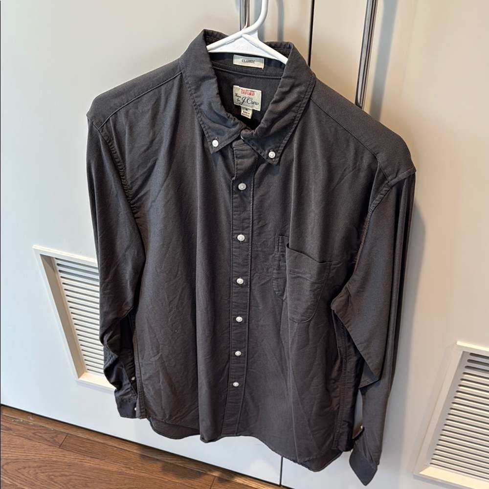 J. Crew Classic Oxford in Dark/Charcol Gray Men’s Medium